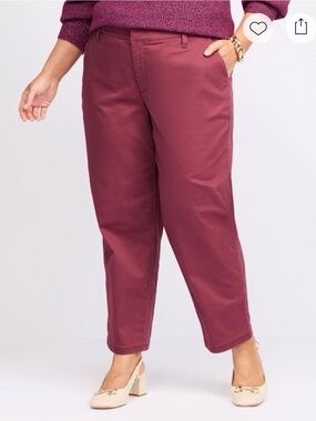 Democracy Straight Leg Pants in Wine